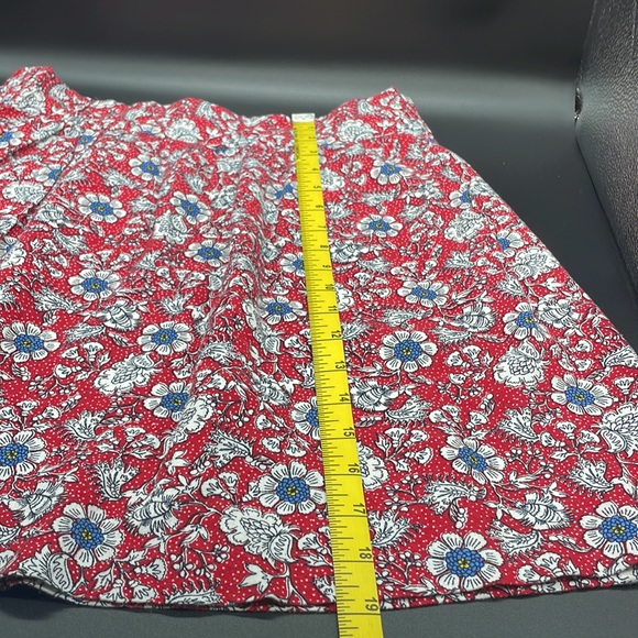 Loft Skirts | Red Floral Printed Mini Skirt - Loft Size M | - Picture 8 of 8